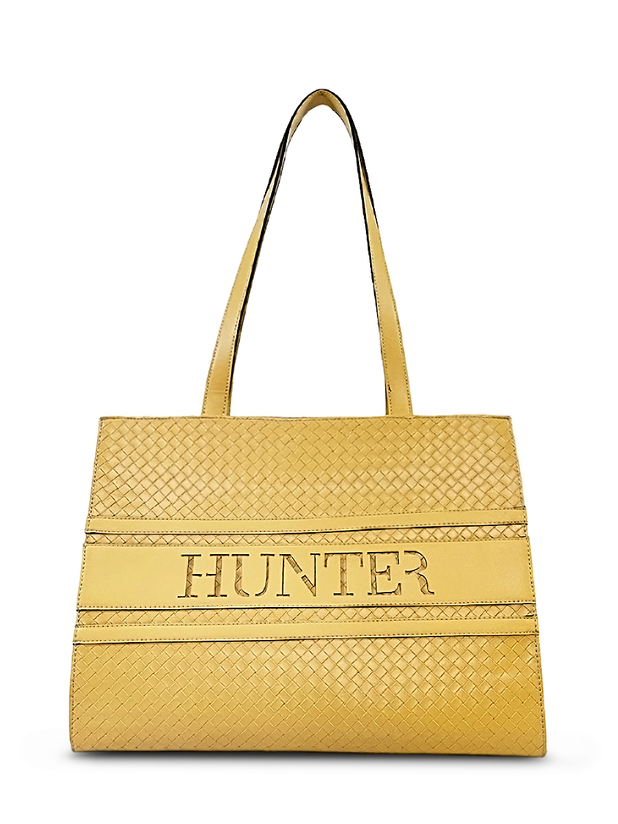 Γυναικεία τσάντα ώμου shopper Mat Κίτρινο