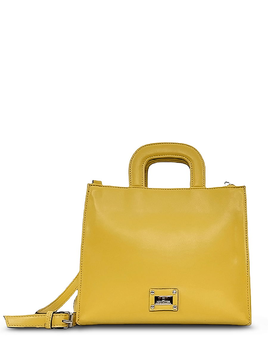 Γυναικεία τσάντα ώμου tote Plain Κίτρινο