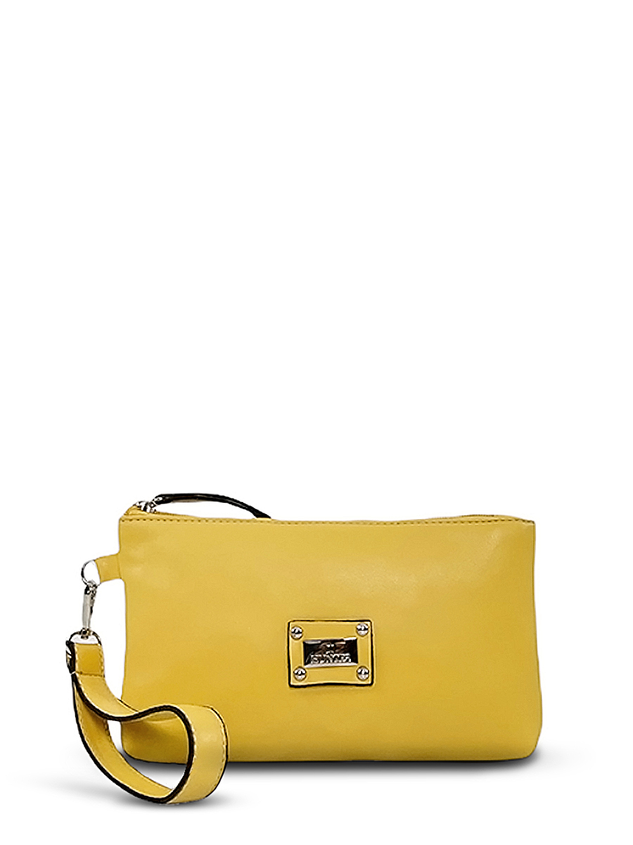 Γυναικεία τσάντα χειρός Plain Κίτρινο