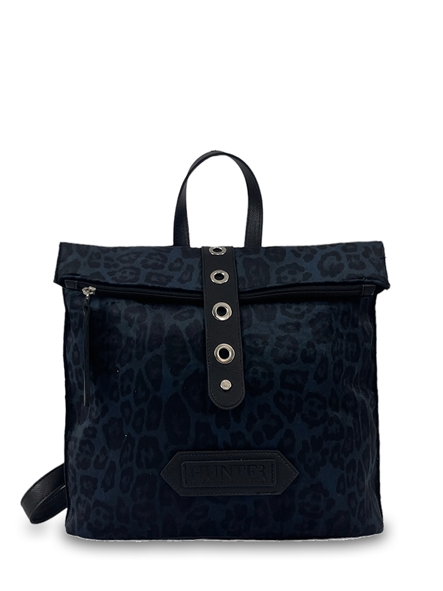 Γυναικεία τσάντα πλάτης Velvet Leopard Μαύρο