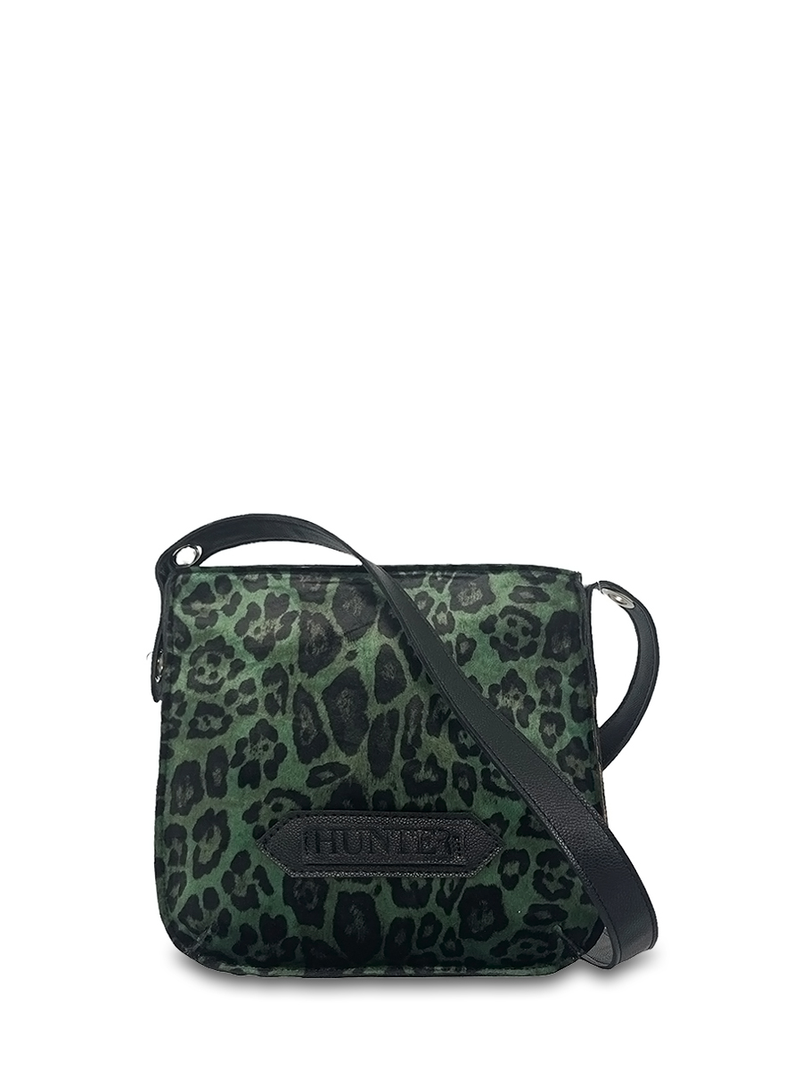Γυναικεία τσάντα ταχυδρόμου Velvet Leopard Πράσινο