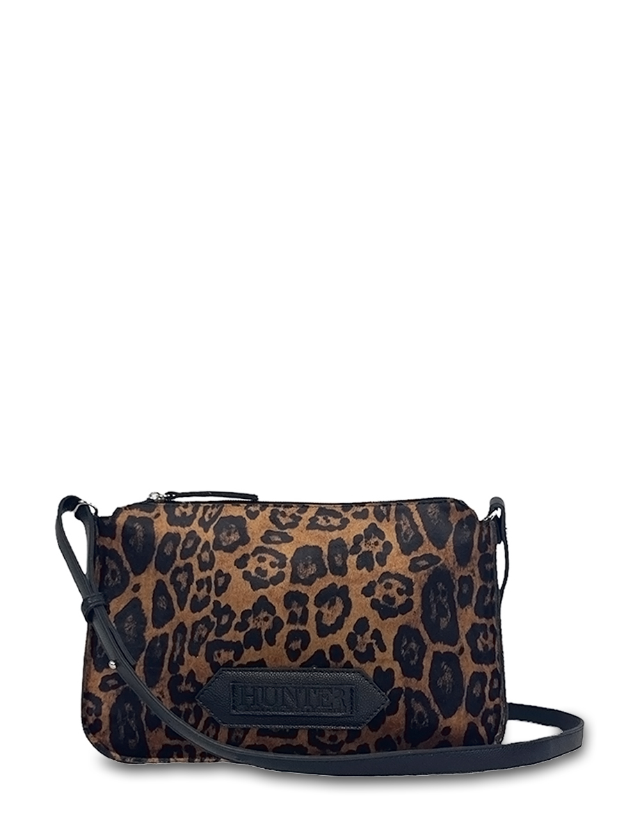 Γυναικεία τσάντα χιαστί Velvet Leopard Καφέ