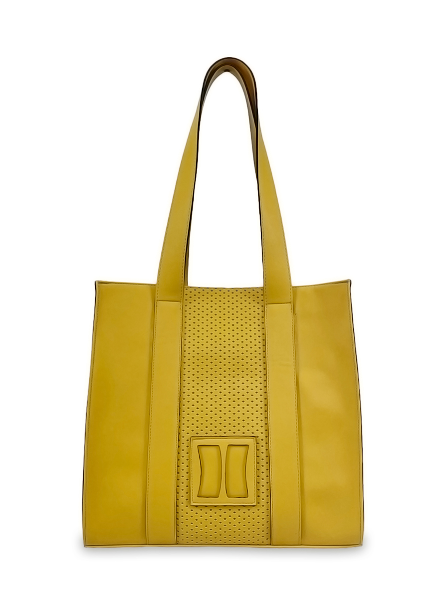 Γυναικεία τσάντα ώμου shopper Drilled Κίτρινο