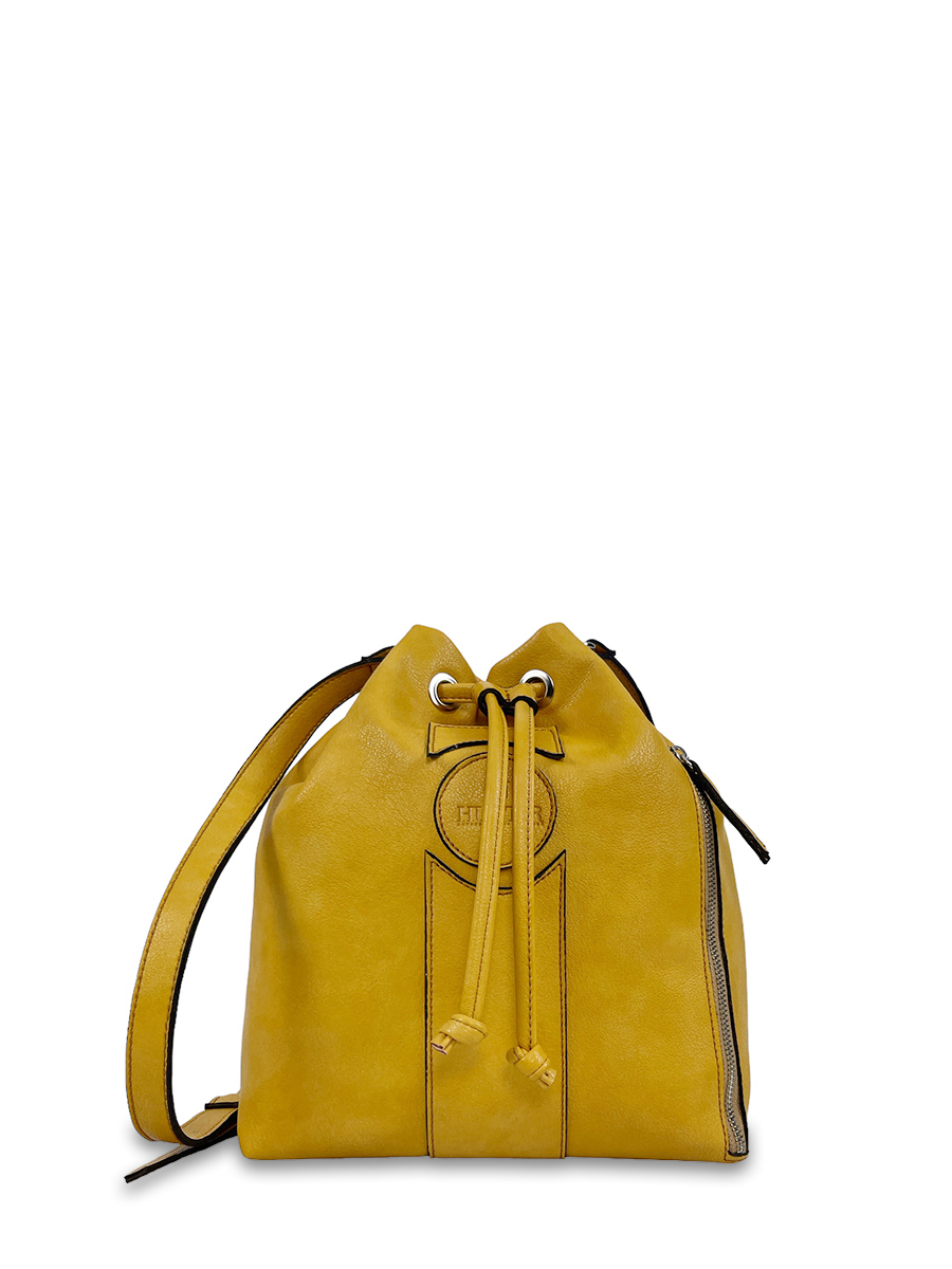 Γυναικεία τσάντα ώμου bucket Roundy Κίτρινο