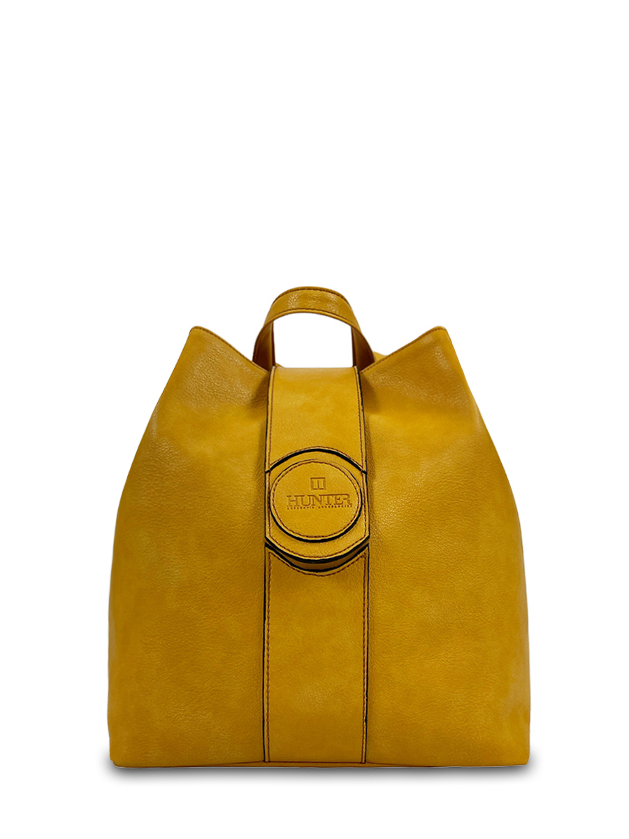 Γυναικεία τσάντα πλάτης bucket Roundy Κίτρινο