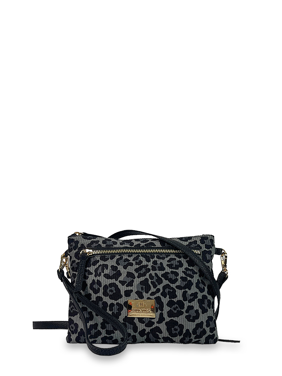 Γυναικεία τσάντα χειρός-χιαστί Jungle Leopard Γκρι
